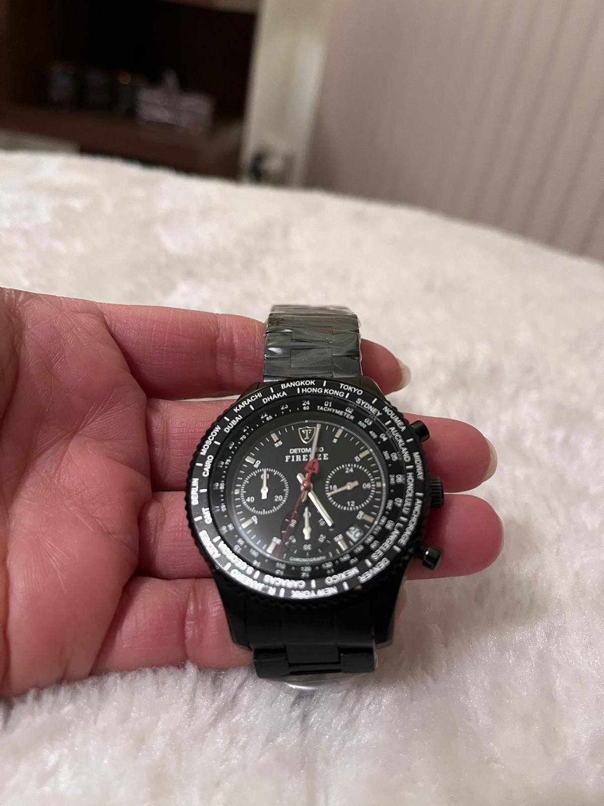 Detomaso Firenze Chronograph Watch Stainless Steel Quartz Black Dail men’s watch