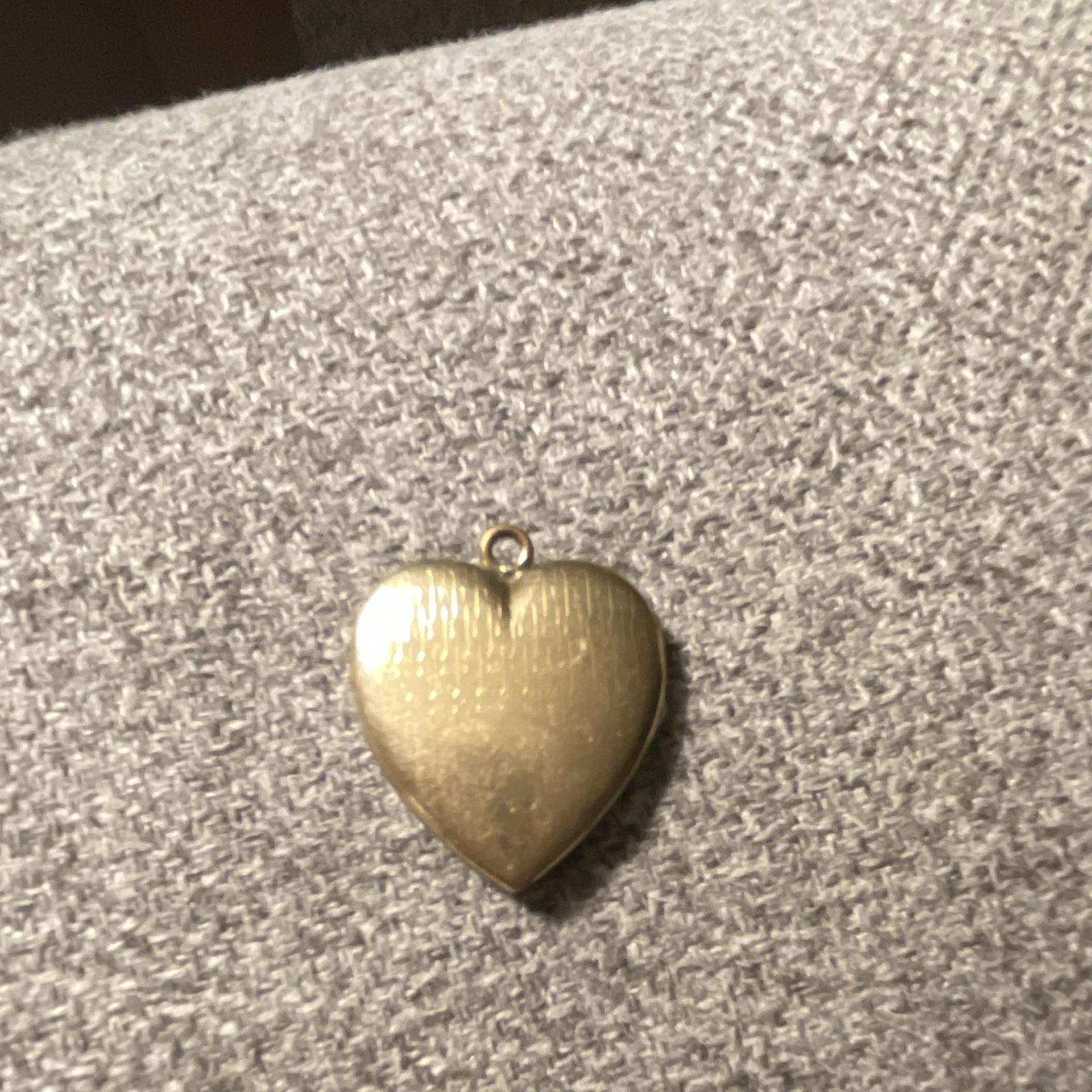 Gold Tone Metal Heart Photo Locket Pendant, Love Theme, No Stone