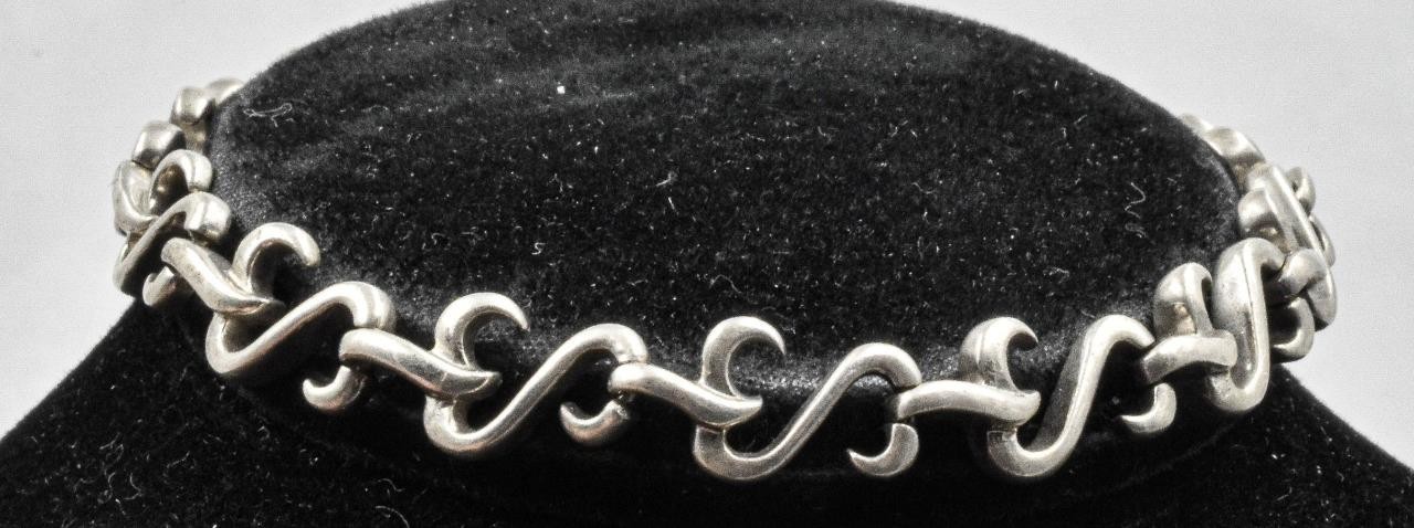 JWBR Sterling Silver Jane Seymour OPEN HEART Design Ladies bracelet 7.1″ Long