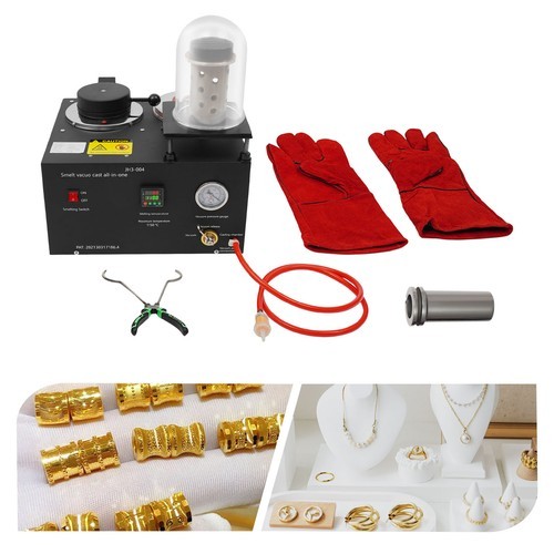 2KG Jewelry Lost Wax Cast Combination Vacuum Casting Melting Machine 1/3 HP 4CFM