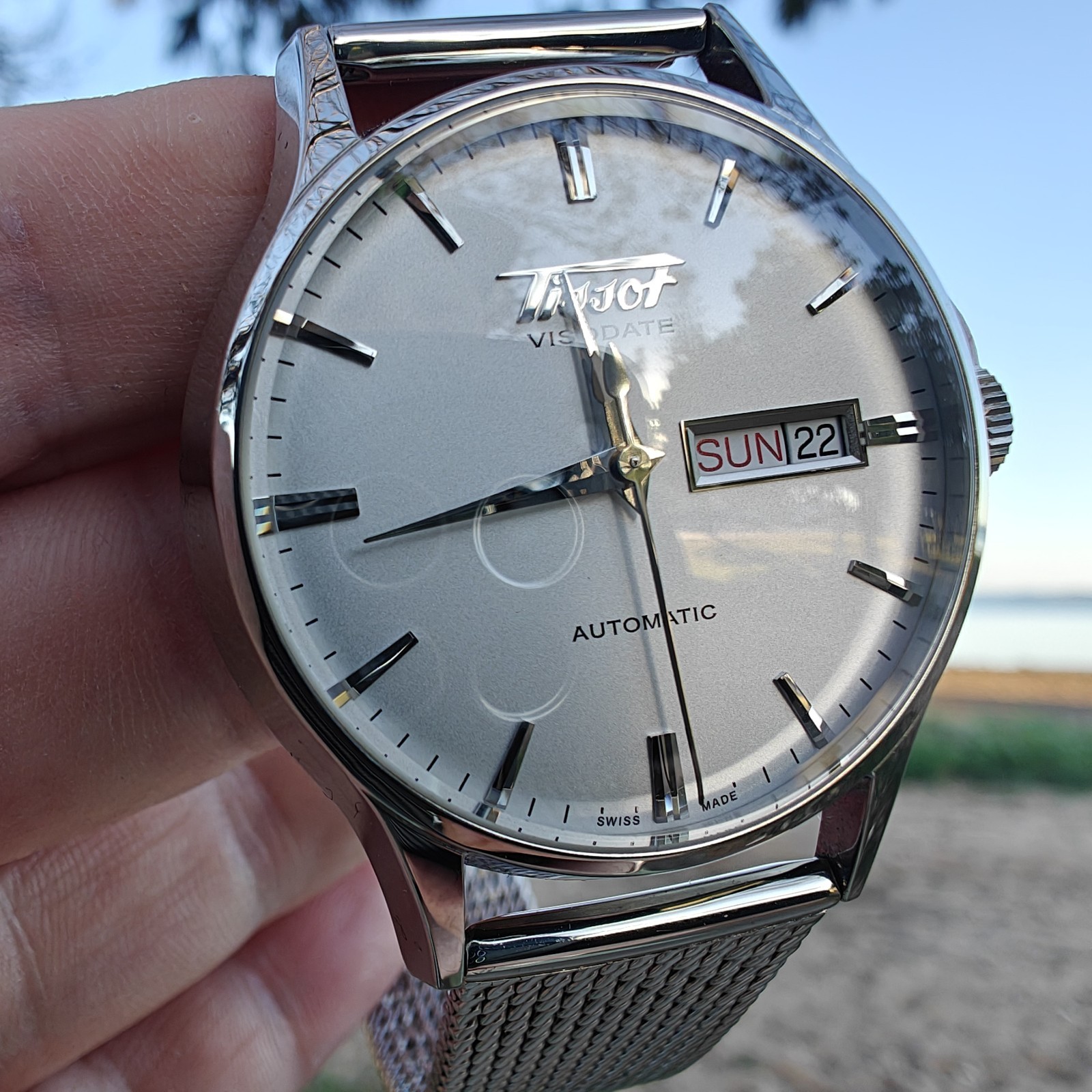 Tissot Visodate Heritage Automatic – White Dial – Skeleton Back – With Box