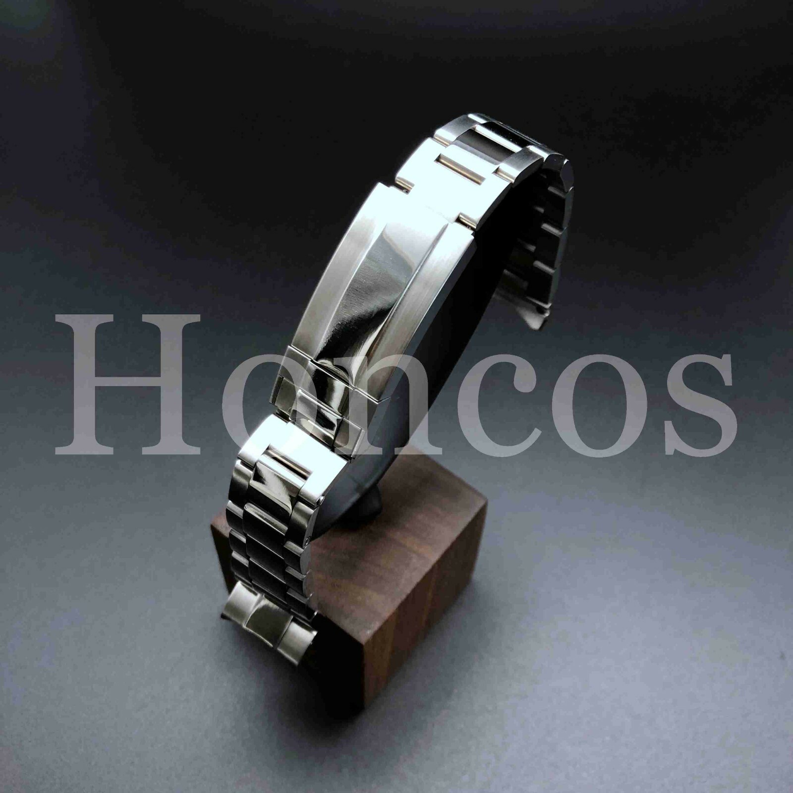 20MM SOLID OYSTER BAND BRACELET FITS FOR ROLEX GMT MASTER FLIP LOCK SHINY CENTR