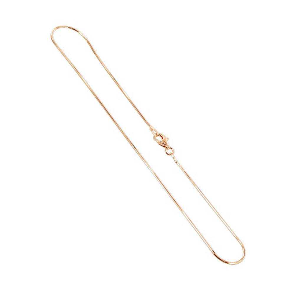 14k Rose Gold Diamond-cut Snake Chain Anklet Bracelets