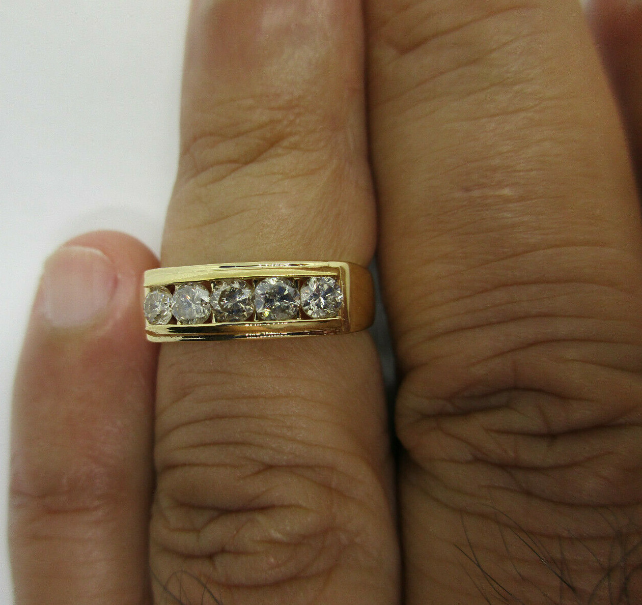 14K Gold Diamond Wedding Band Diamond=1/2 Carat H-SI1 Value=$4,950
