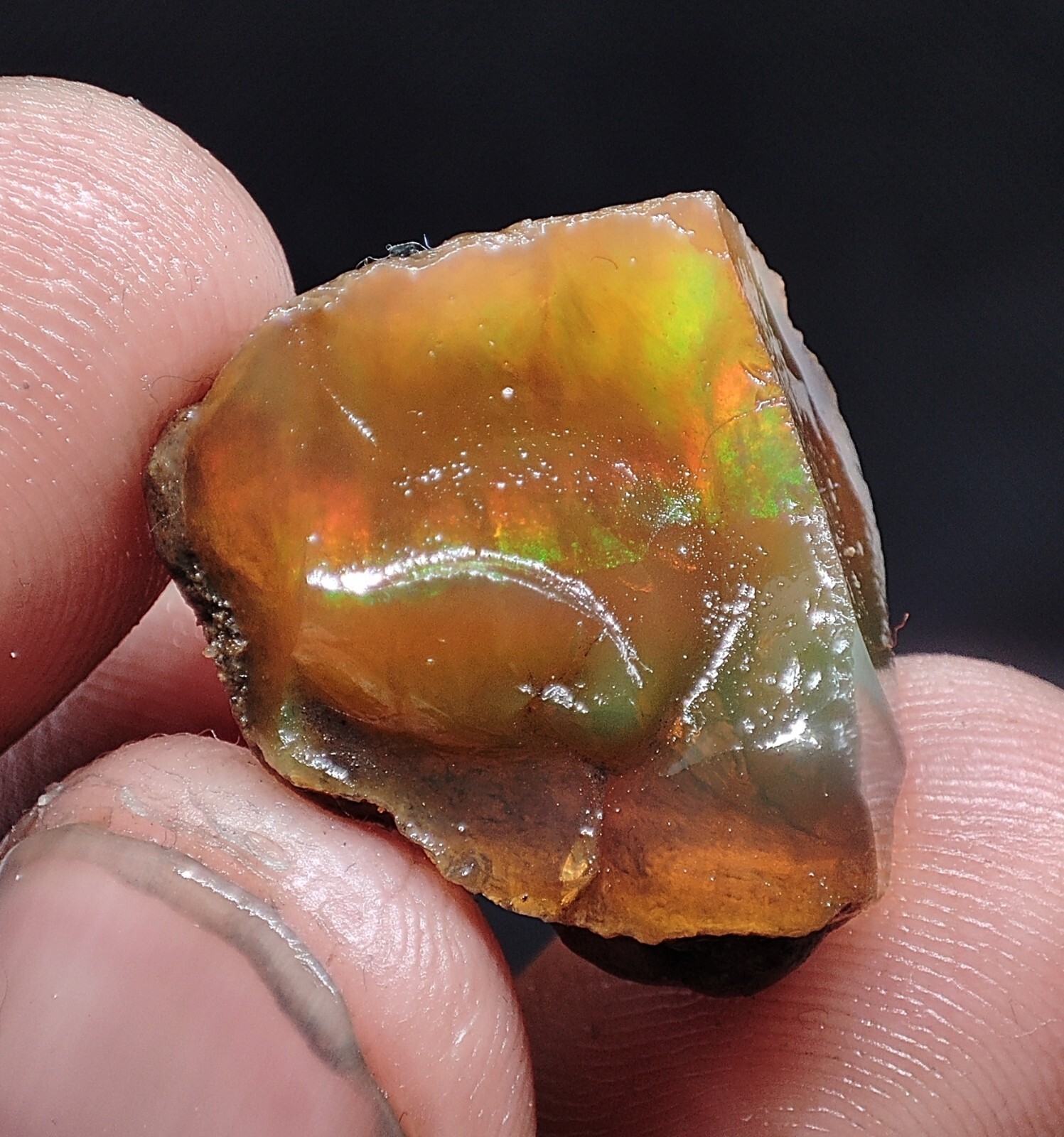 20.50 Cts Natural Ethiopian Multi Fire Opal Rough Opal Raw Welo Opal Gemstone