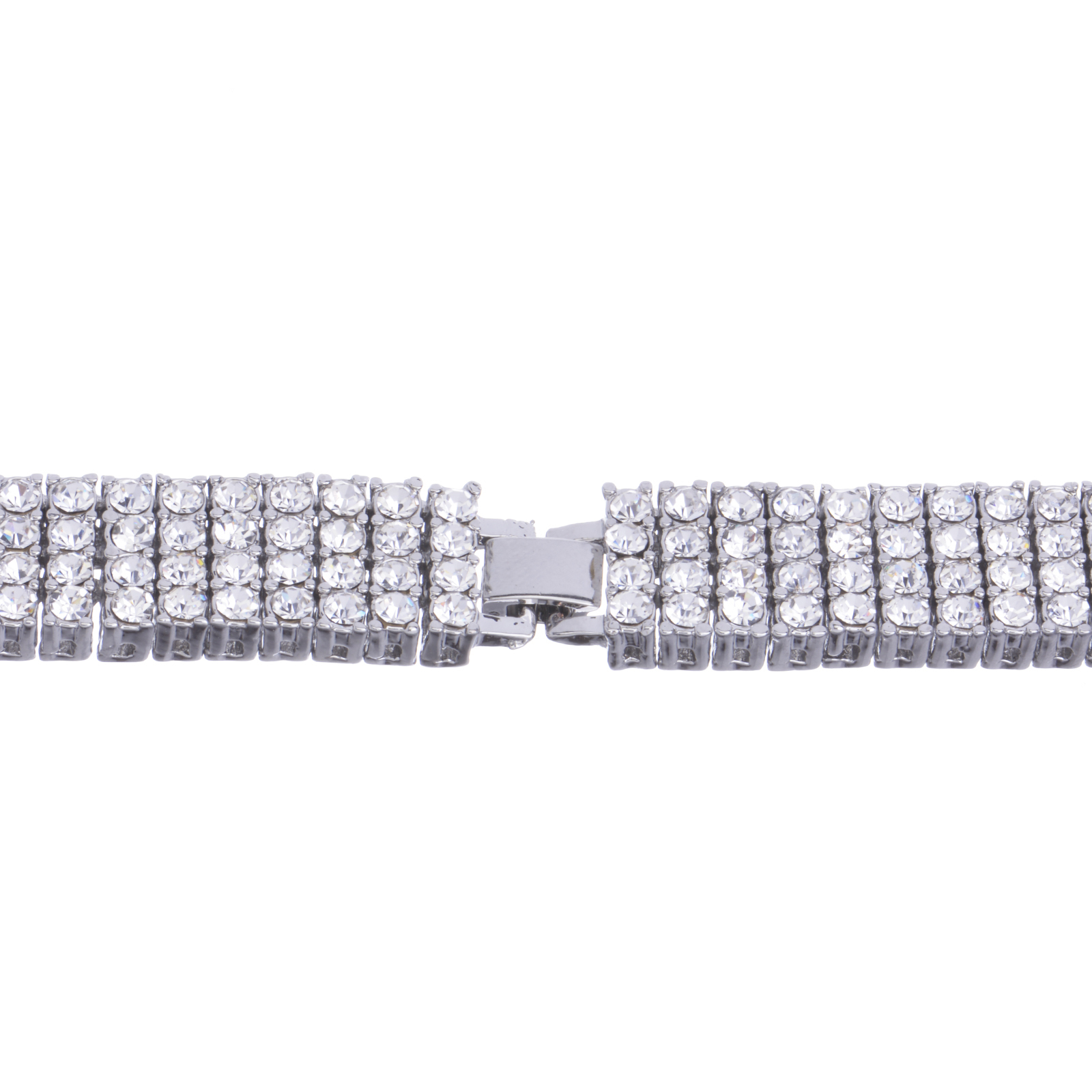 Men’s Fashion Iced 4 mm 4 Layer Round Stone RH Tennis Chain Necklace 30″