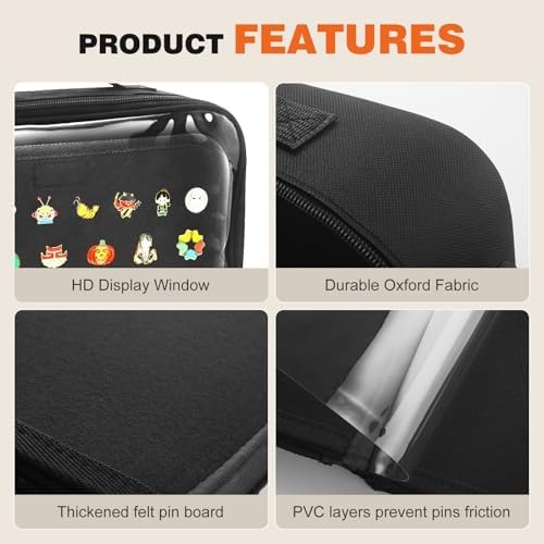 Enamel Pin Display Bag & Pin Trading Book for Collectors – Large Capacity 20 …