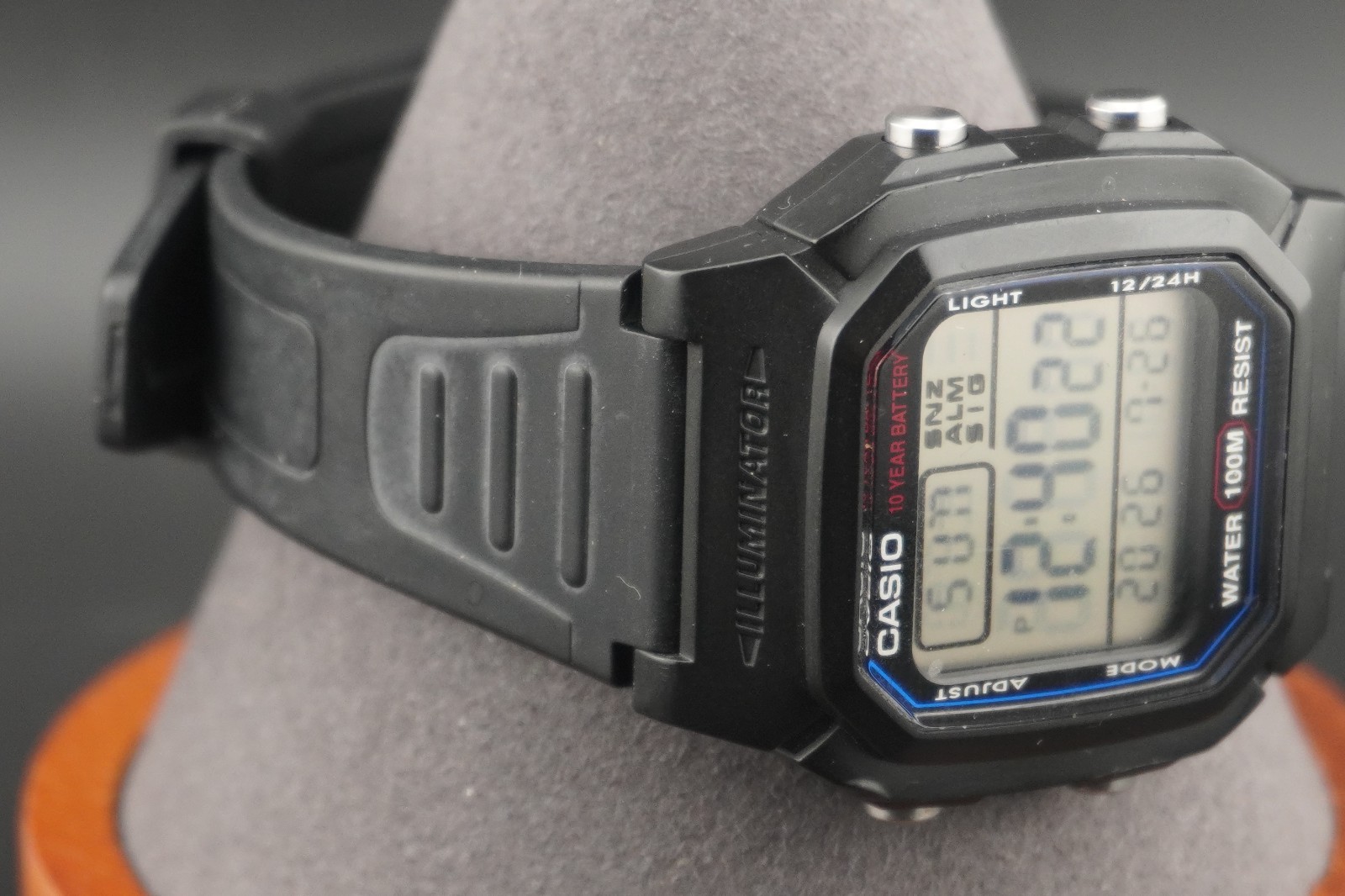 Watch (USED) Casio W800H-1AV, 10 Year Battery,Chronograph Resin Watch, 100 Meter