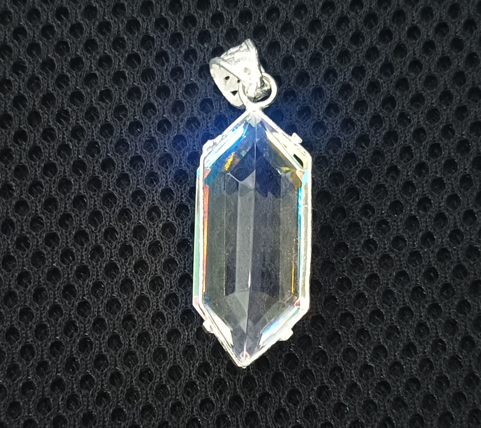 EGL 58.20 Ct+ Natural Mystic Topaz Fancy Cut 925 Solid Silver Pendant Gemstone