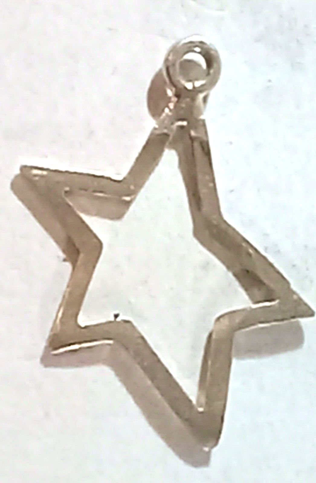 Vintage Sterling Silver ASYMMETRICAL CHRISTMAS STAR #12 Bracelet Charm, 0.27g