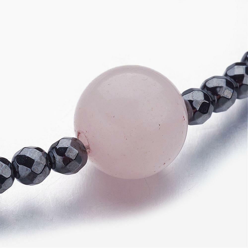 Gemstone Beaded Bracelets/Necklace Non-Magnetic Hematite Beads 22.4″ P37
