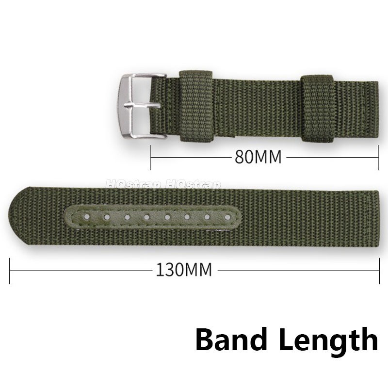 18mm 20mm 22mm 24mm Military Canvas Nylon Wrist Watch Band Strap Bracelet Sport