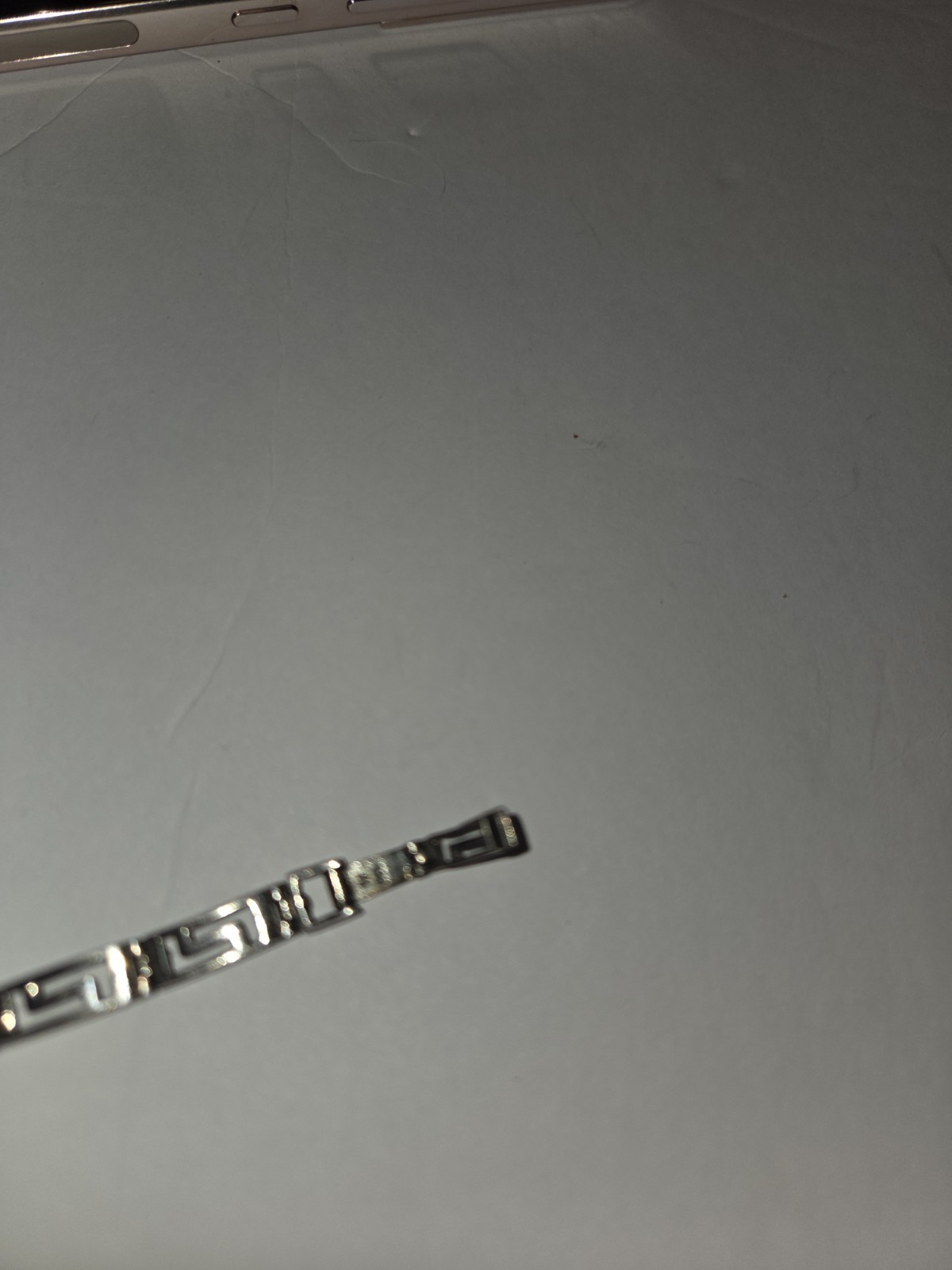 Vintage Sterling Silver 925 Greek Key Link Bracelet 7 1/2 ” Marked NF 925