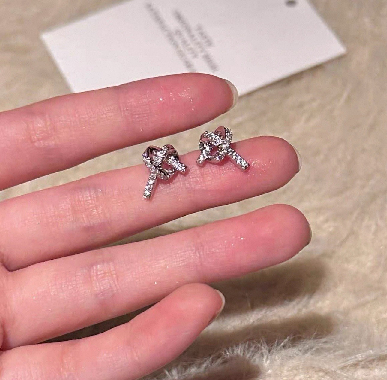 925 Silver Plated Stud Earrings Jewelry Gift Includes velvet gift box