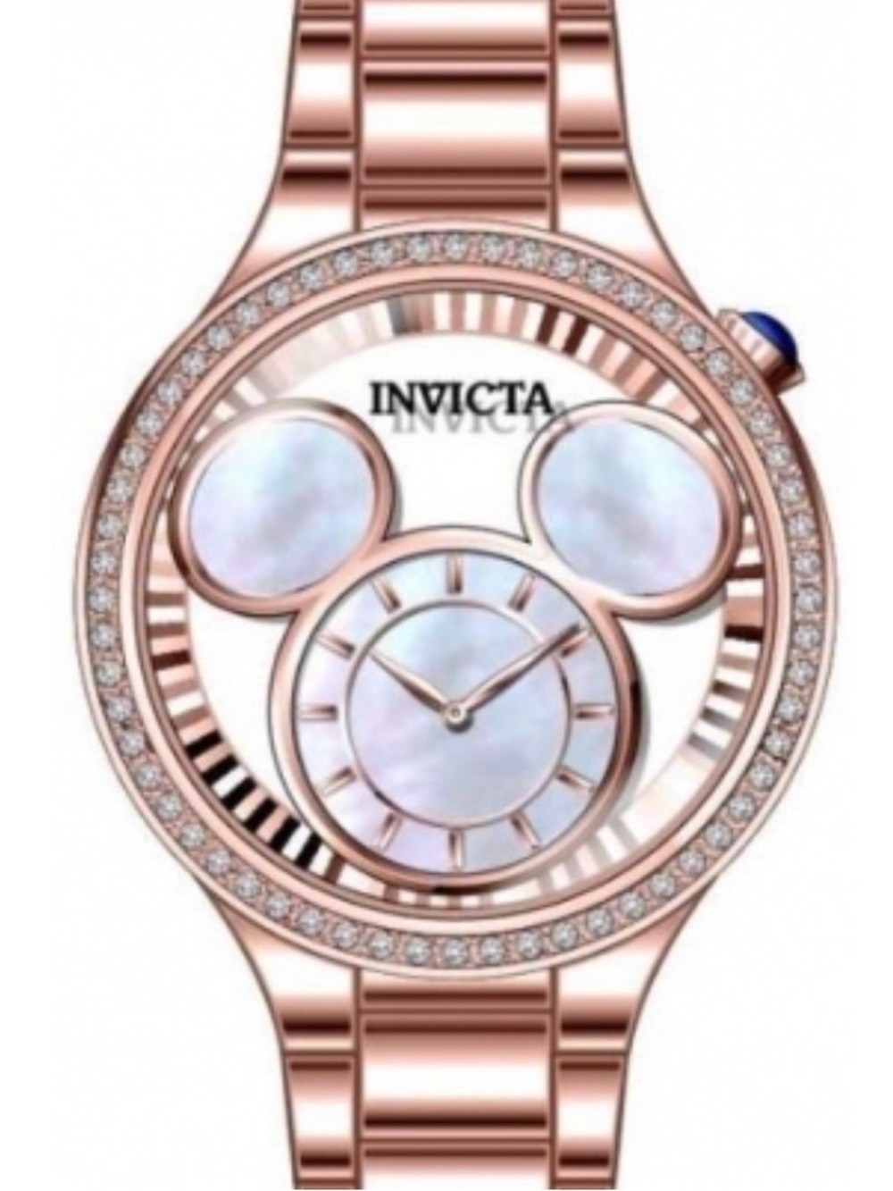 NWT ladies Invicta LE Rose Gold Mickey Mouse Dial Watch #36267