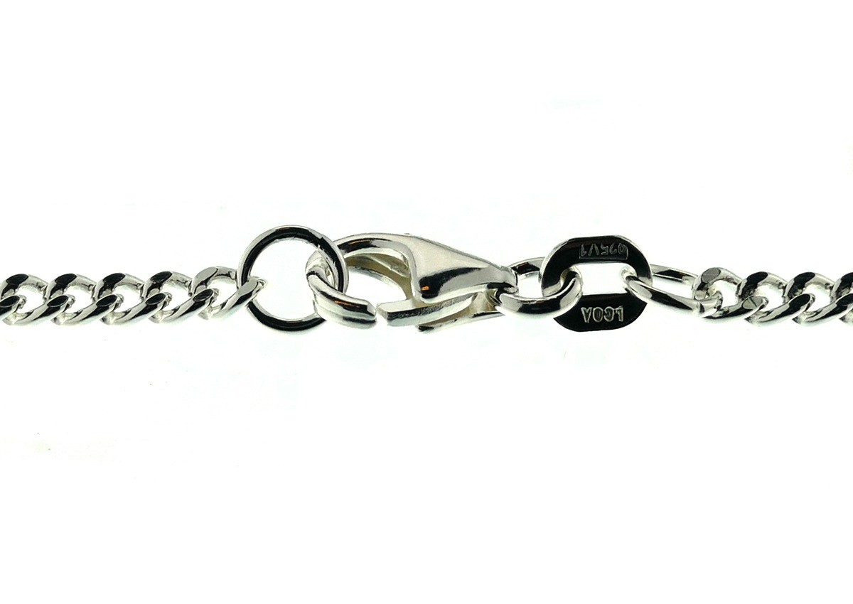 Gourmet link chain made of genuine 925 silver – multiple sizes and lengths
