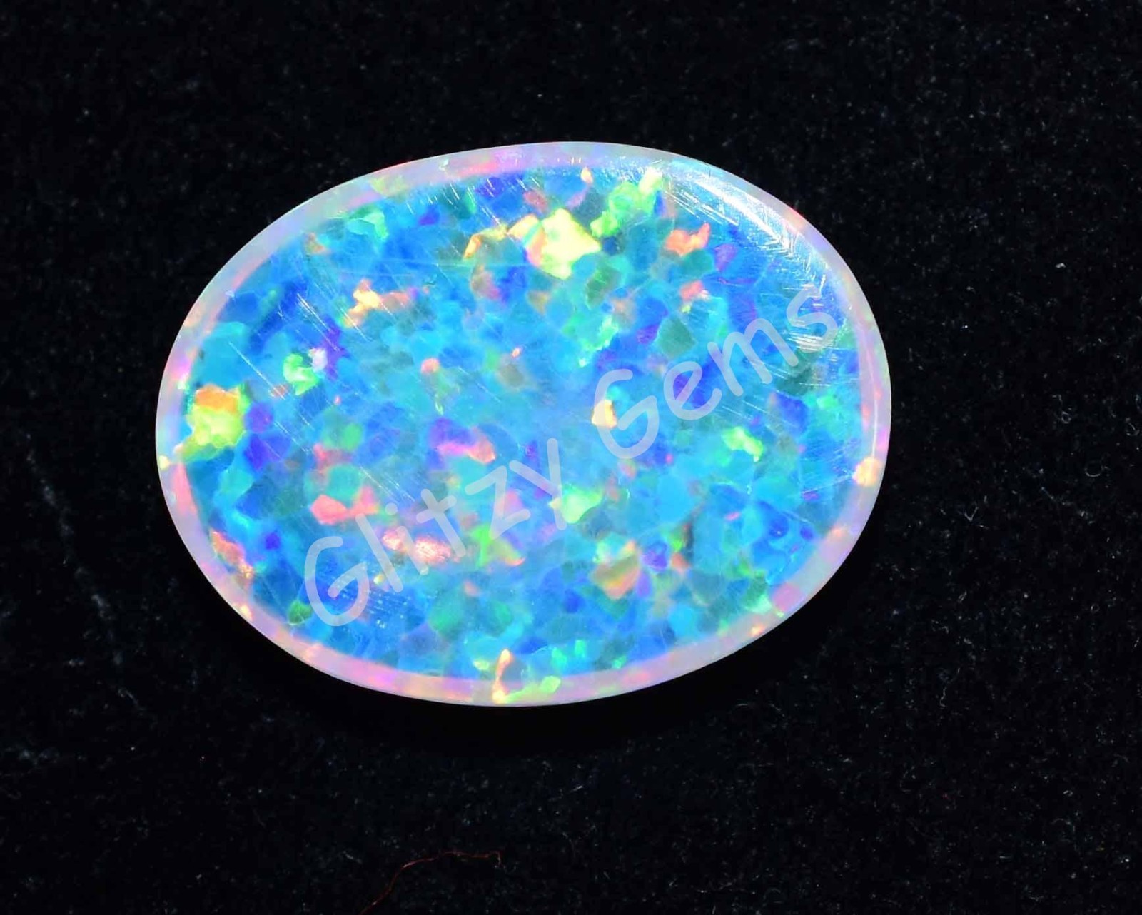 Natural Milky White Play Of Color Fire Opal 4.25 Ct Cabo Certified Gemstone