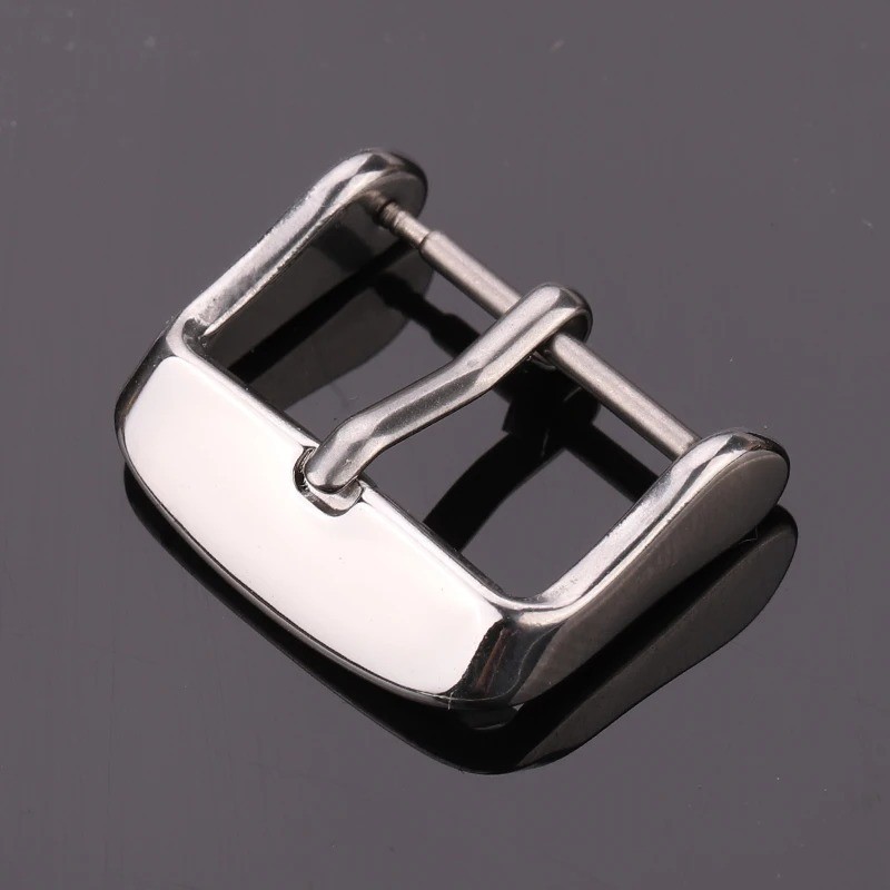 Watch Buckle 16 18 20 22 24mm Polished Black Glod Solid Stainless Steel Watchban