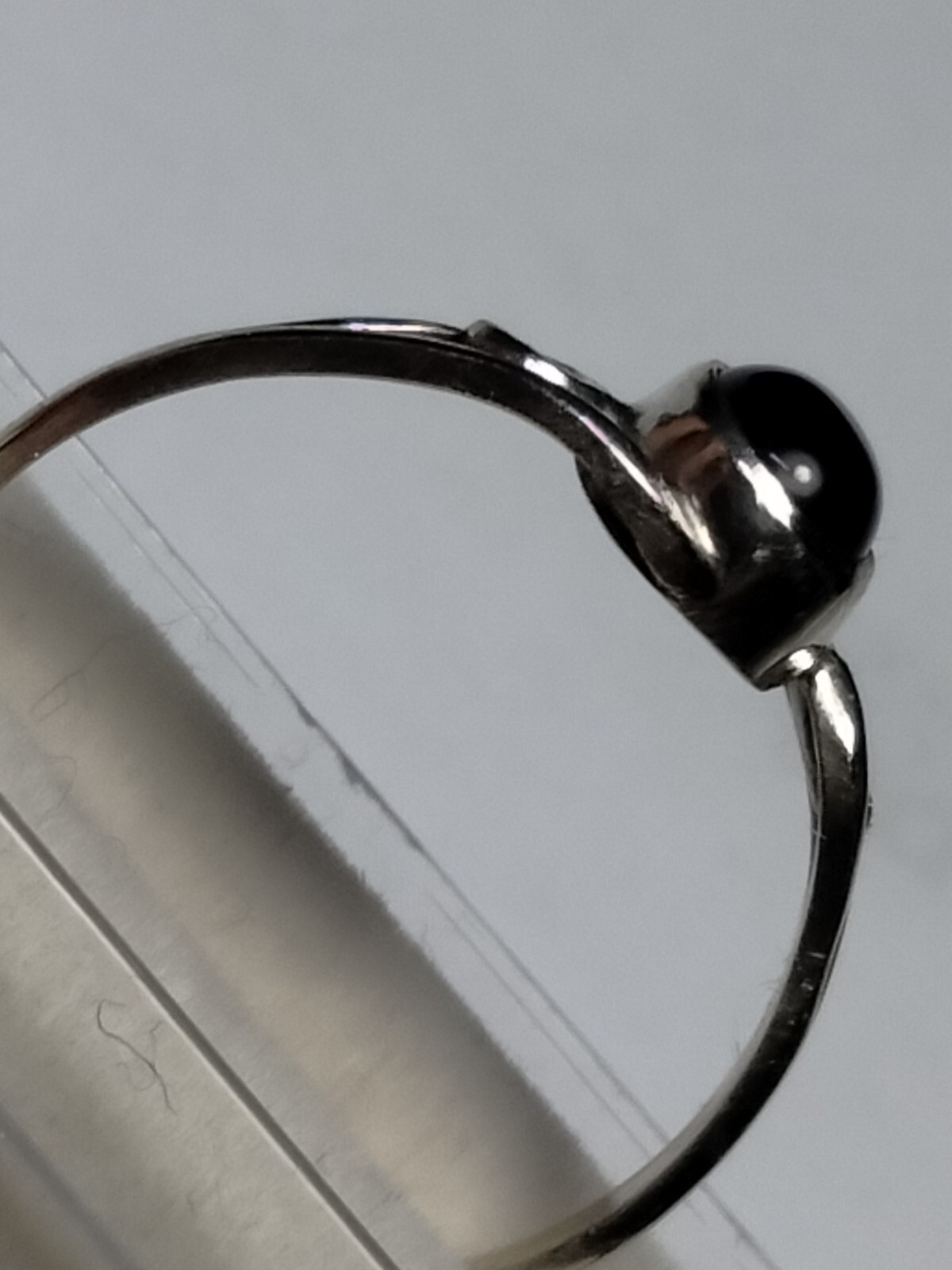 CUTE NATURAL AMETHYST CAB IN TRENDY STERLING SILVER.925 RING SIZE 9.0!