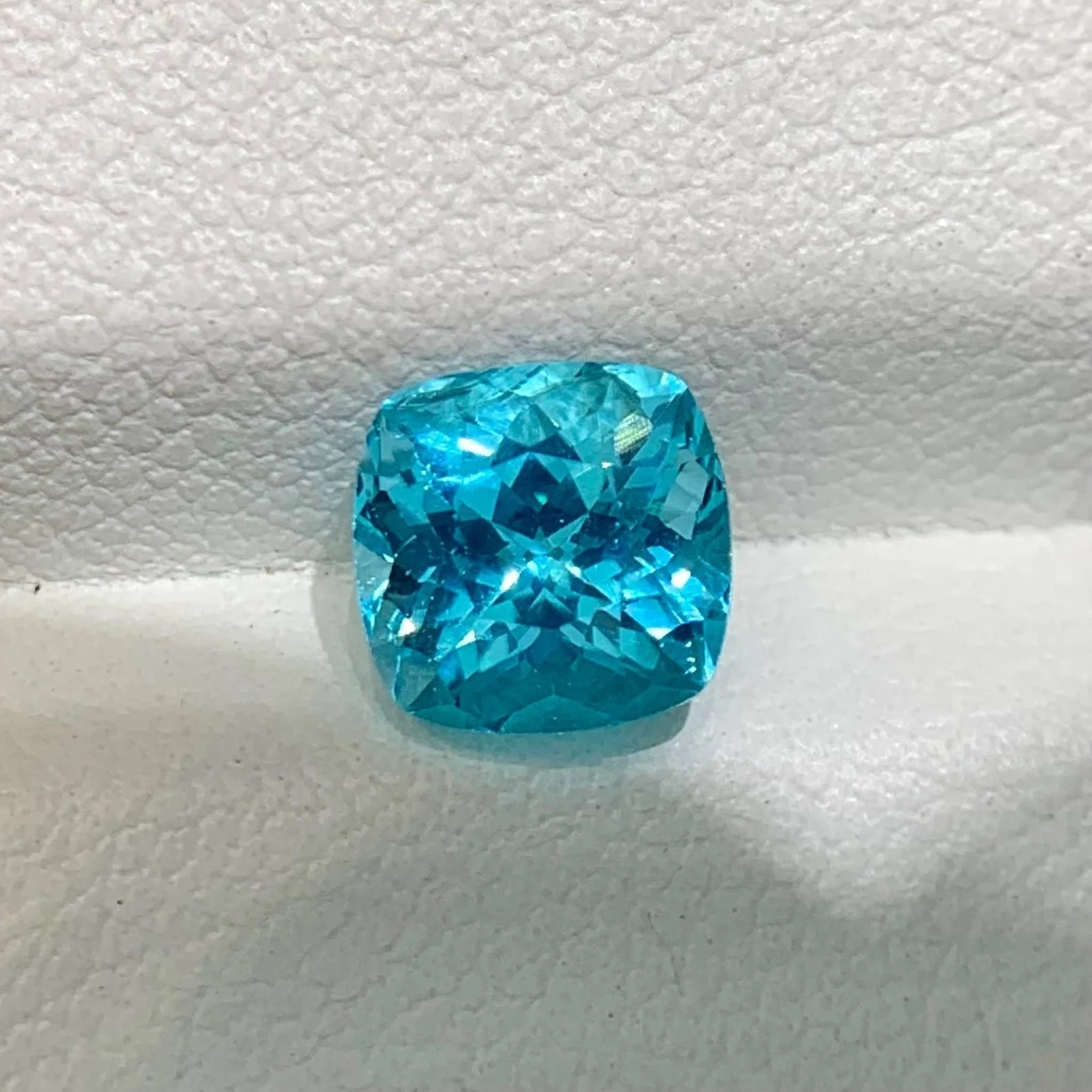 Certified 11 Ct Natural Neon Blue Paraiba Tourmaline Cushion Cut Loose Gemstone