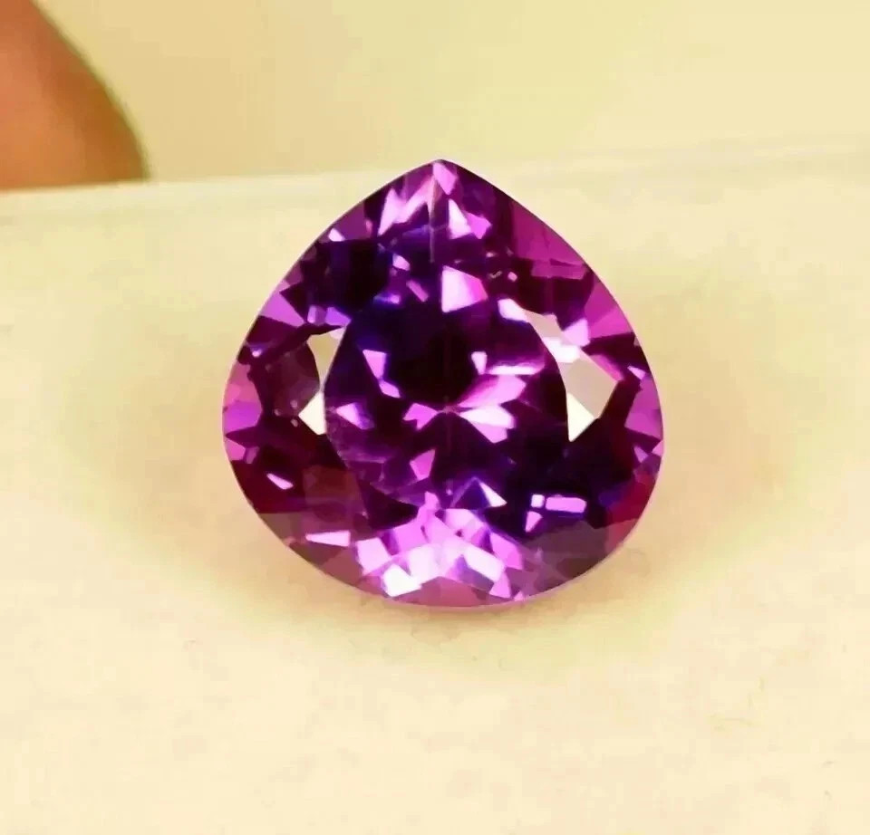 Natural Ceylon 12 Ct Purple Sapphire Pear Cut AGL Loose Certified Gemstone