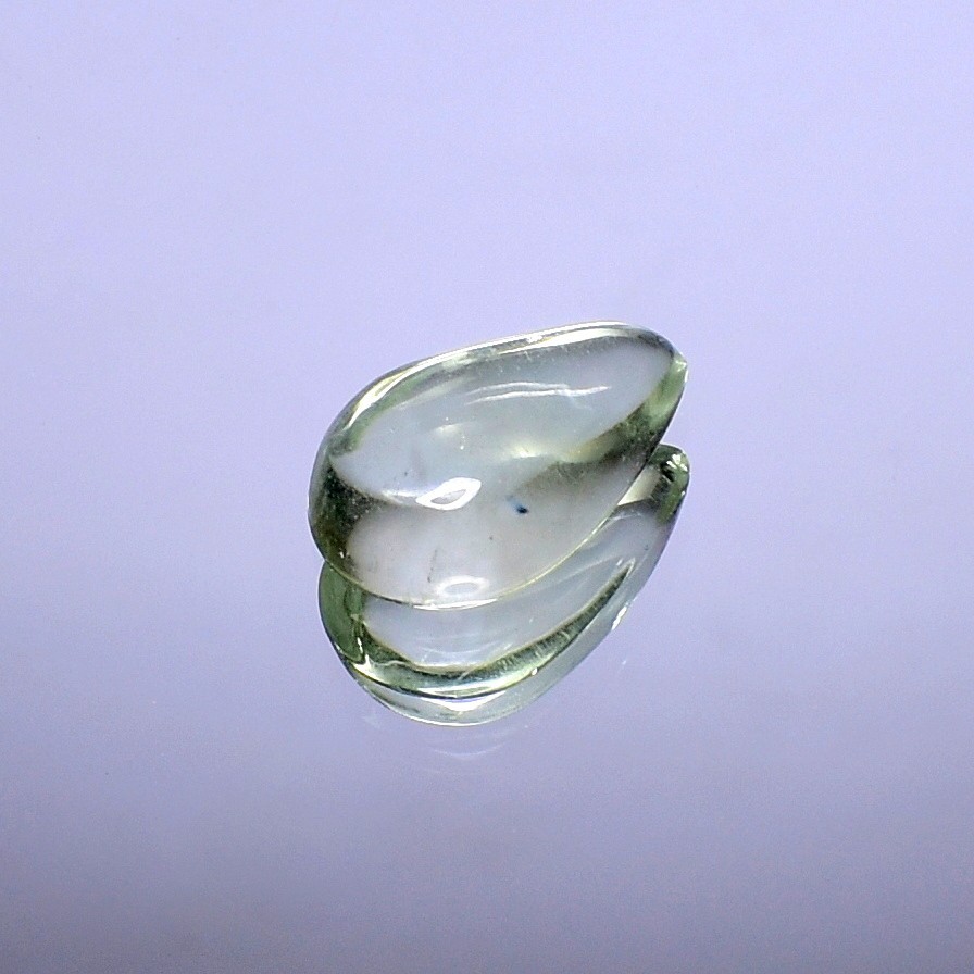 Green Amethyst Cabochon, Natural Gemstone, Healing Stones 6.40 Cts 16×10 mm
