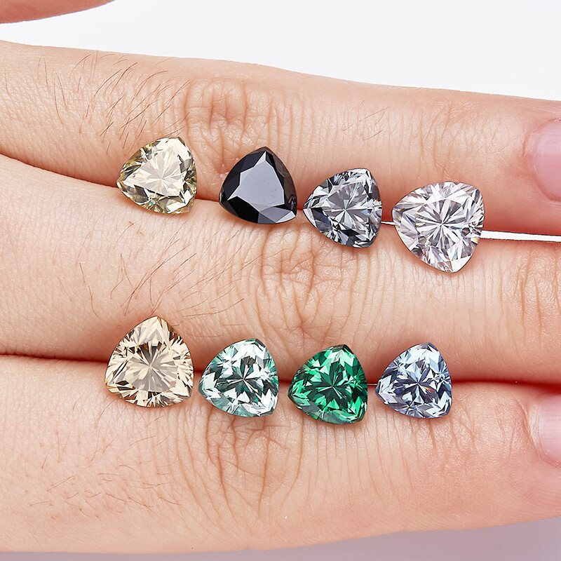 White D Color Trillion Cut VVS1 Moissanite Stone Loose Diamond With Certificate
