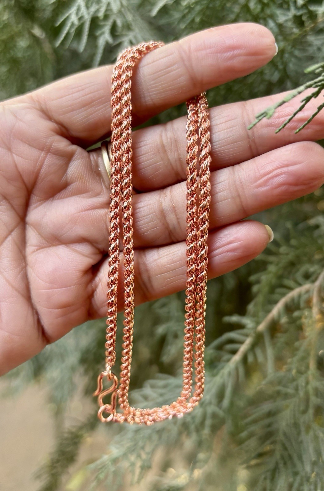 20 inch Pure Copper Thick Rope Chain Necklace, Healing Copper Jewelry, Spiritual