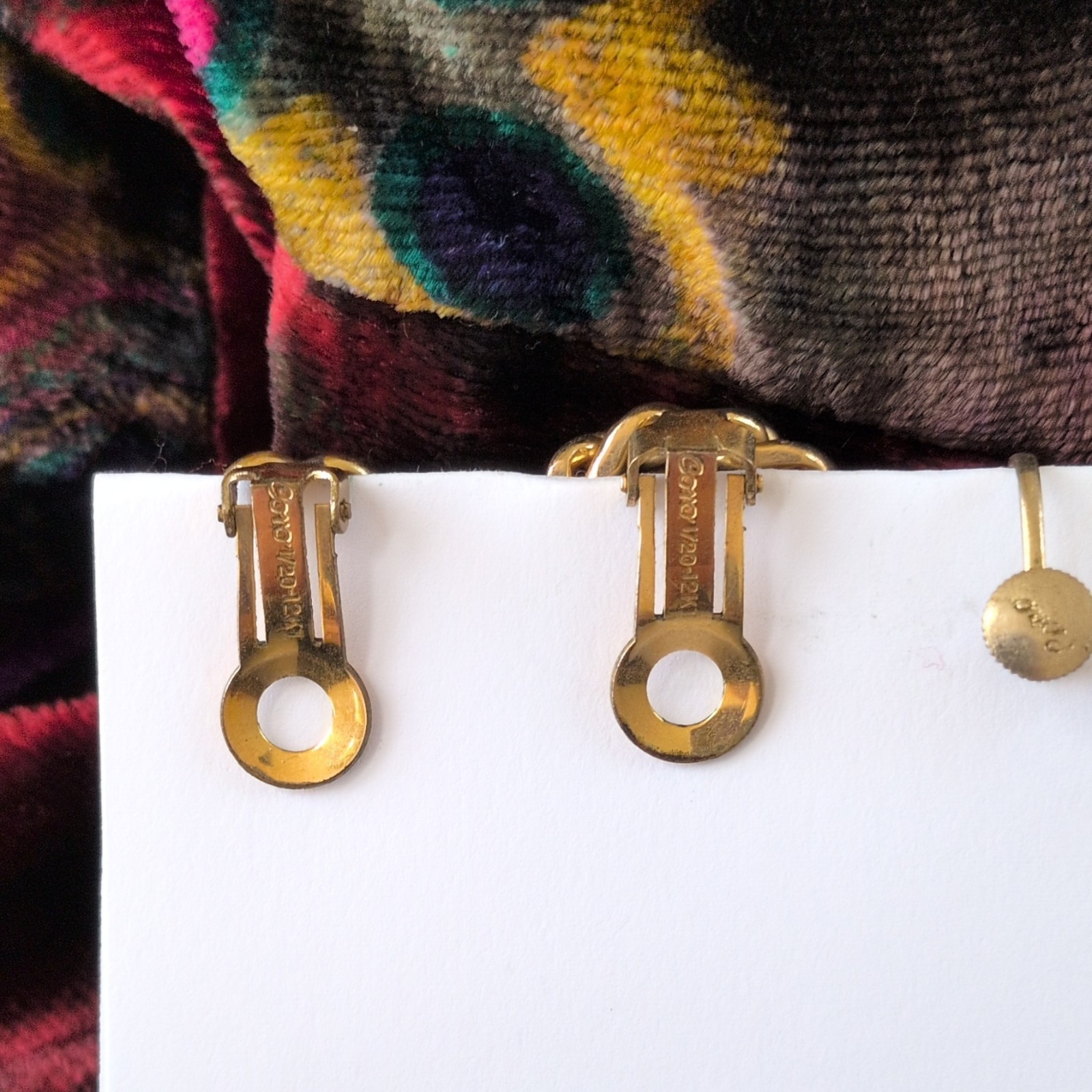 Vintage Coro Marked 5 Pairs Earrings Screwback & Clip As Pictured.