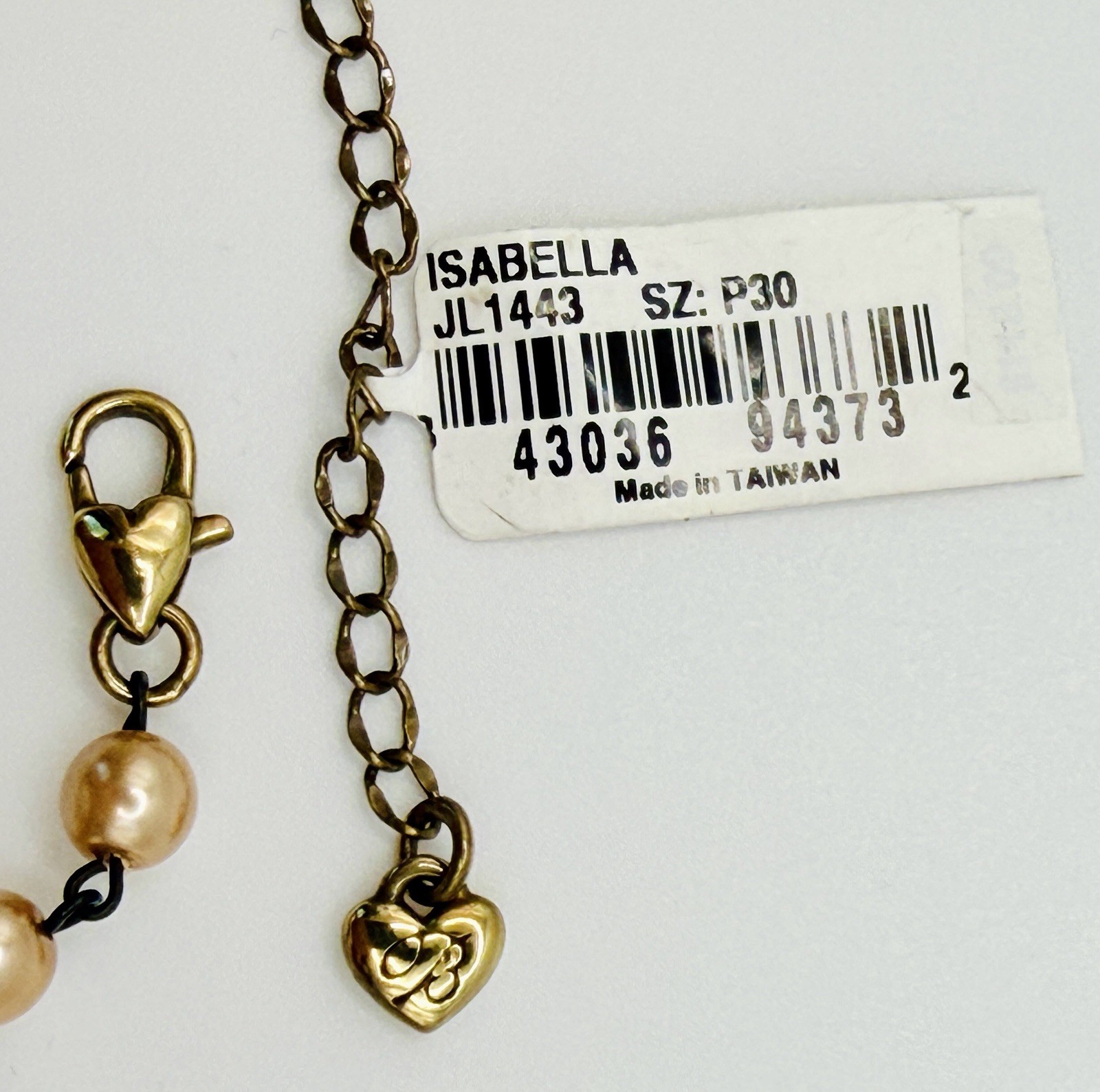 VTG 90s Brighton Necklace Isabella Rosary Cross Two-Tone Whimsy-Goth Y2K Taiwan