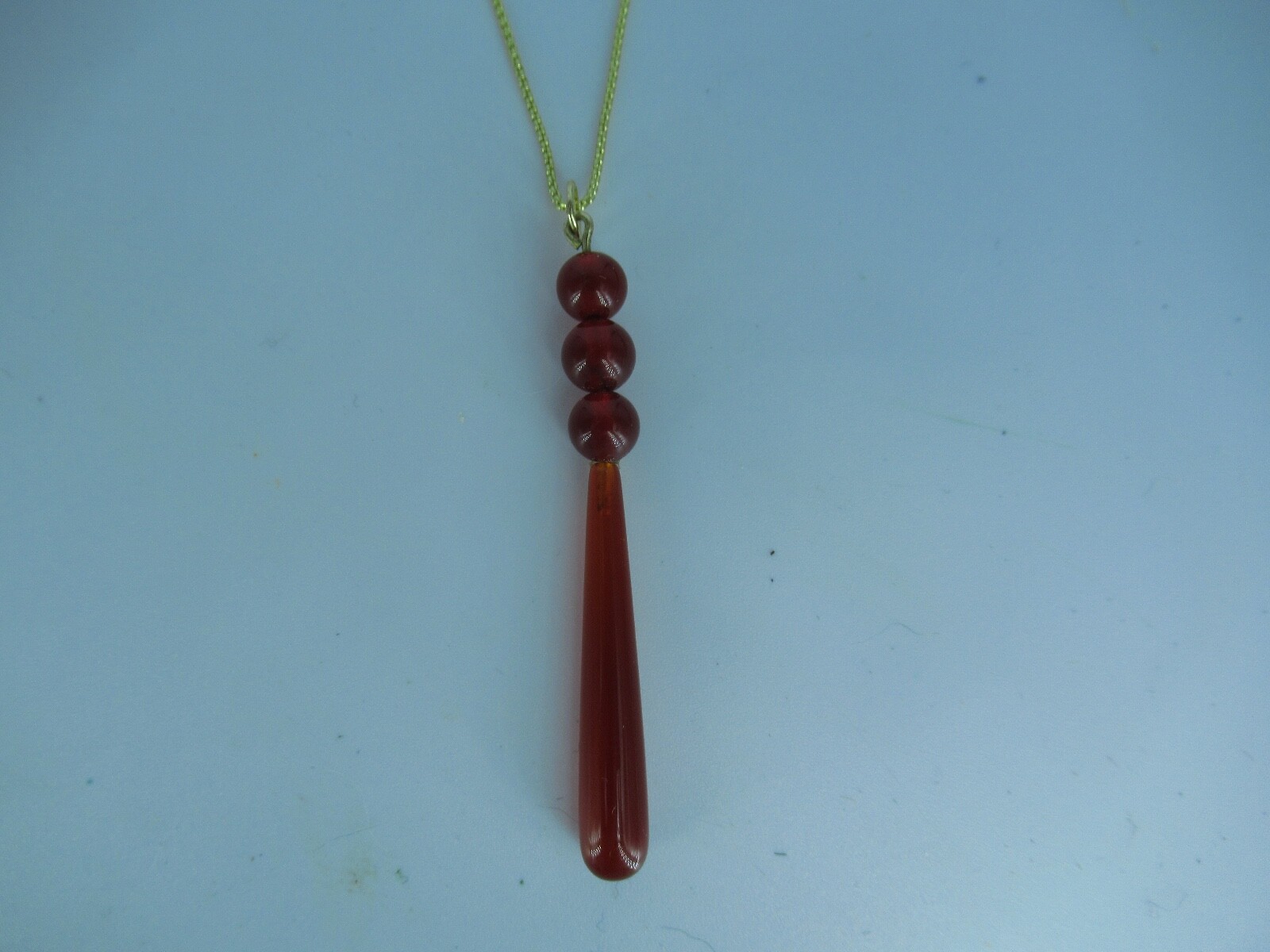 14Kt. Yellow Gold Filled Carnelian 18″ Pendant