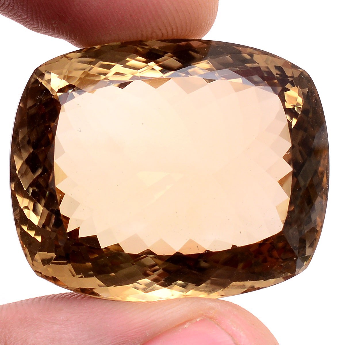 96.17 Cts VVS Natural Citrine Cushion Cut Hi-Grade Certified Untreated Gemstone