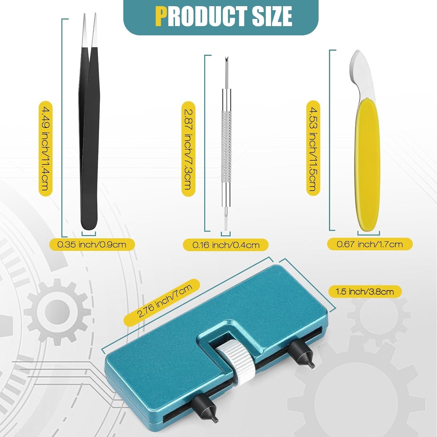 Compact Watch Maintenance Kit – Stainless Steel Pry Tool & Case Opener Included