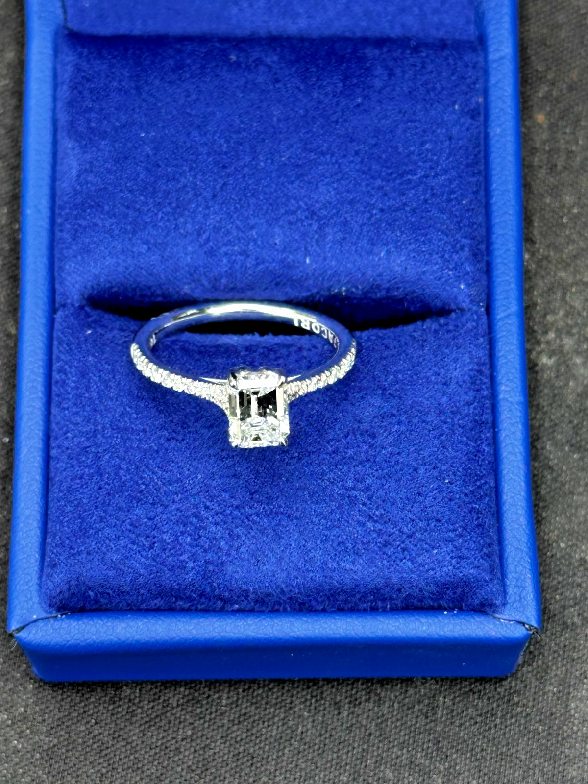 Tacori 1.01ct D VS2 Emerald Cut Diamond Engagement Ring GIA 18K Wht. Gold Sz 6.5