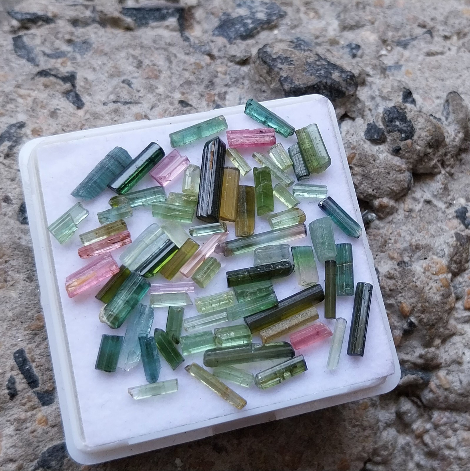 28 Carat 4.5 to 14.5 MM Natural Multi Tourmaline Stick /Pencil 67 Piece Lot