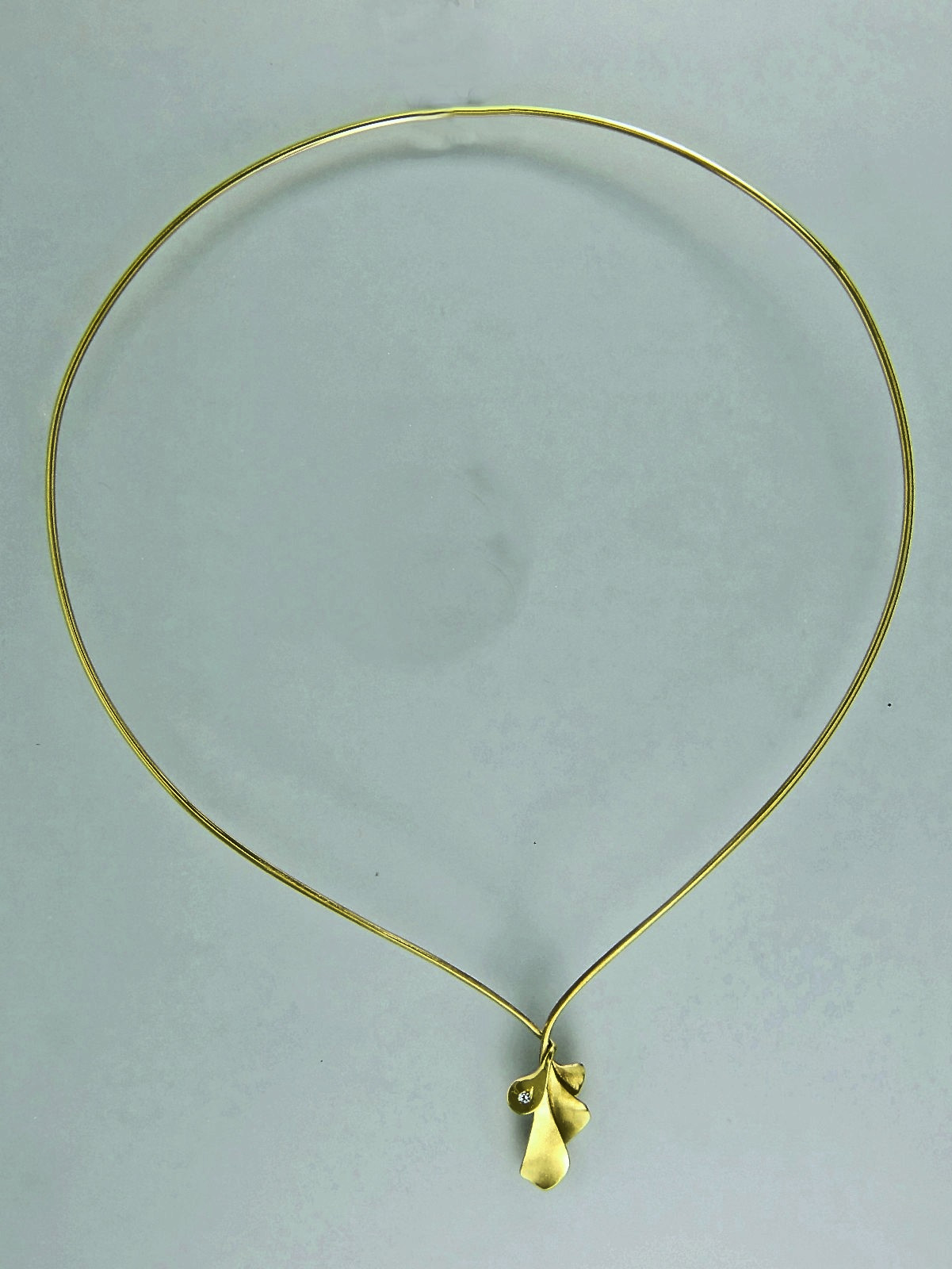 Choker diamond, Ehinger & black, gold 585, necklace gold 585, diamond, E&S