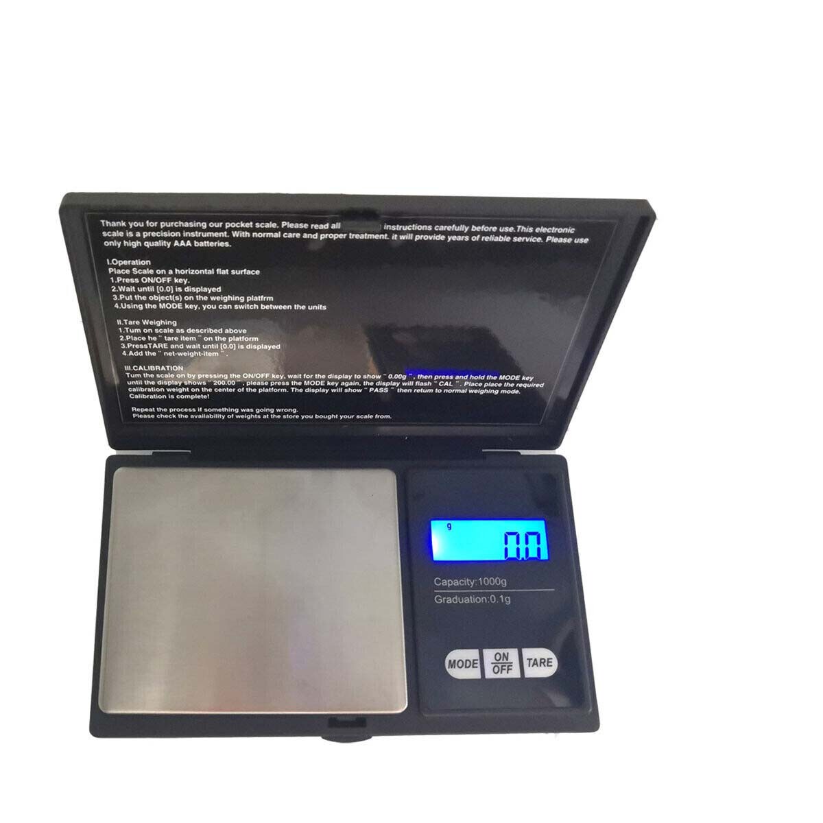 Smart Weigh Digital Pocket Gram Scale 1000g x 0.1g Digital Gram Scale Small