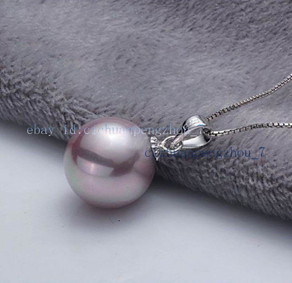 8 Colors Genuine 14/16mm South Sea Shell Pearl Round Beads Pendant Necklace 17”
