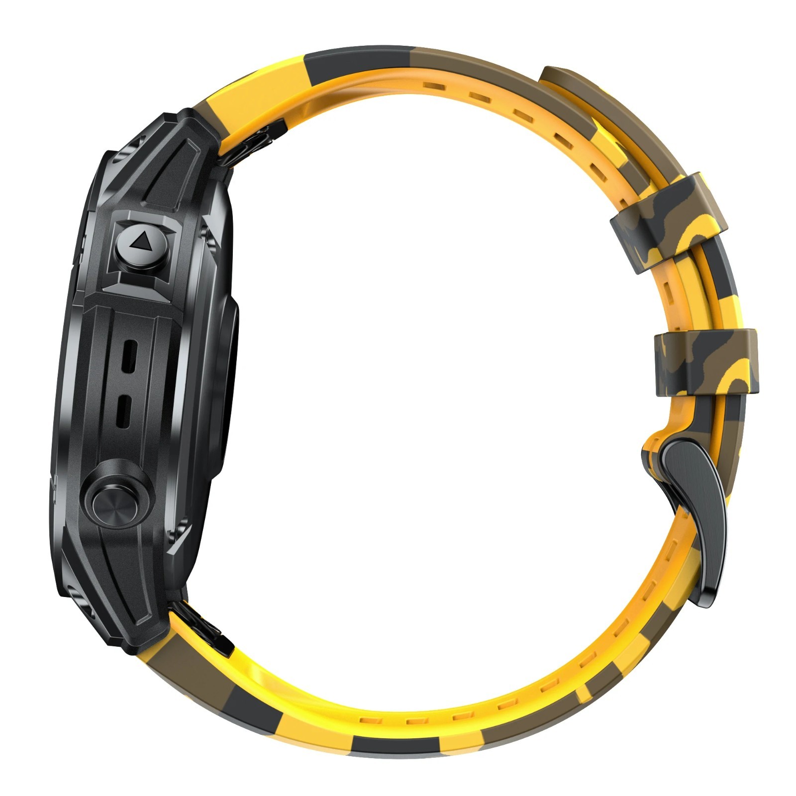 22mm 26mm Silicone Camouflage Quick Fit Watch Band Sport Strap Replacement