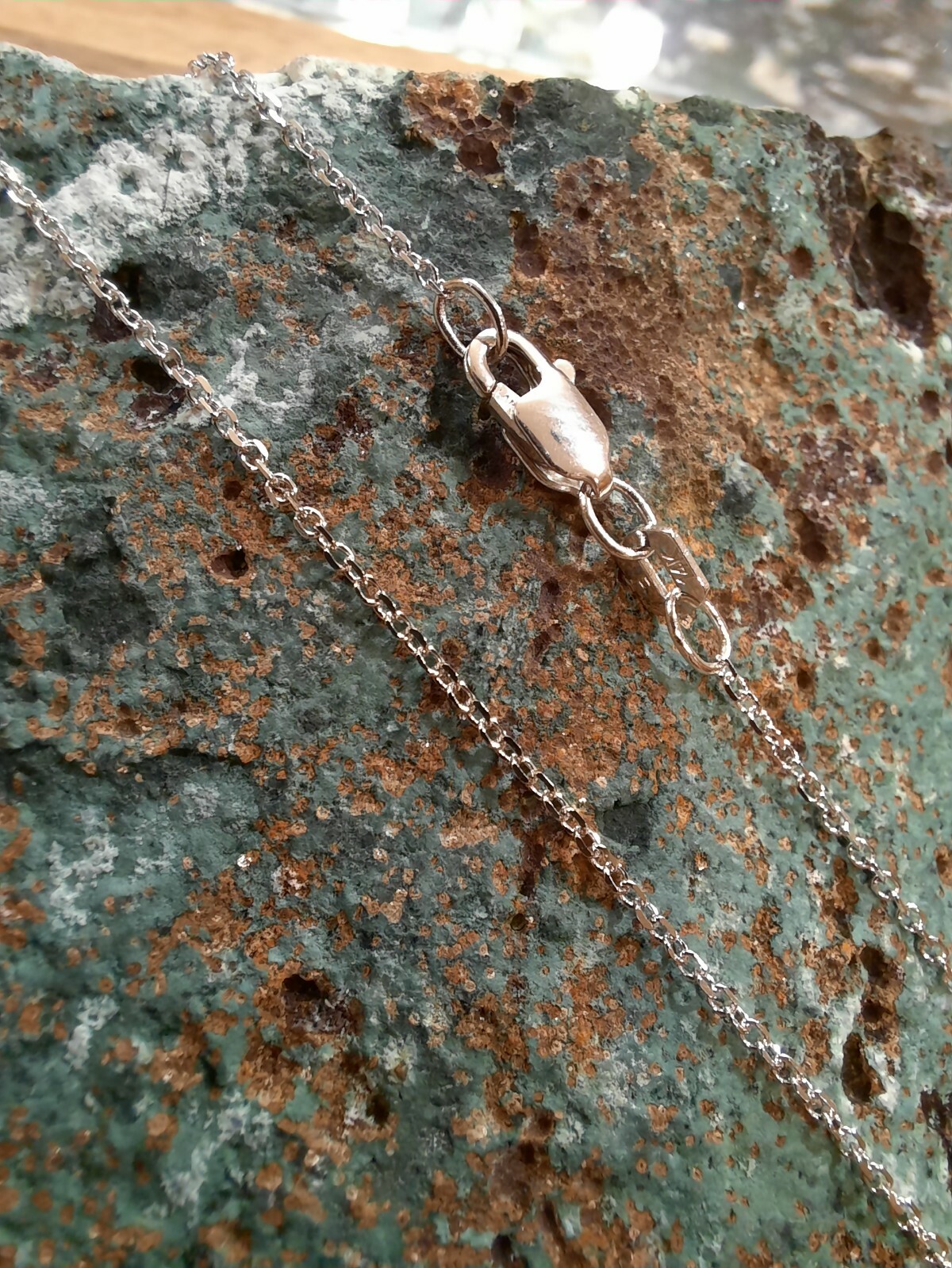 16.25″ / 18.25″ Adjustable 14K White Gold 1.0mm Rolo Chain Necklace – 1.47 grams