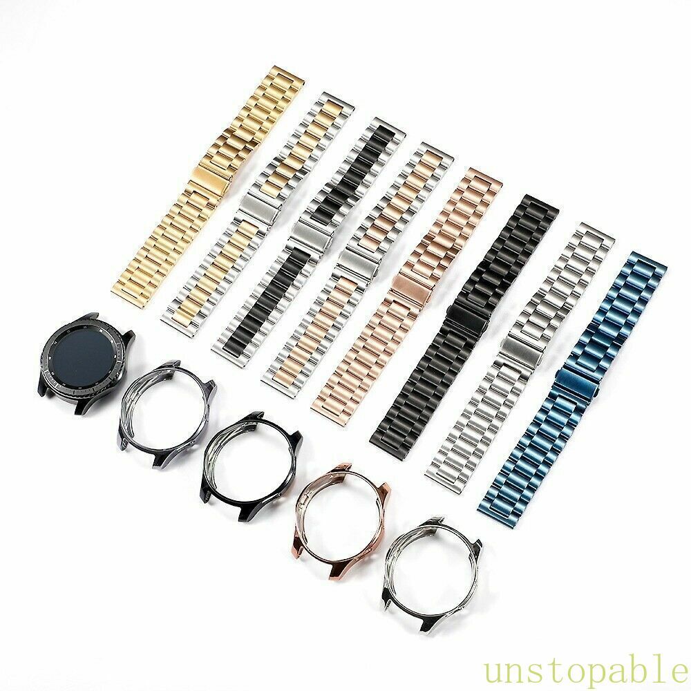 For Samsung Galaxy Watch 46mm (1st Gen) Metal Watch Band + TPU Case SM-R800 R805