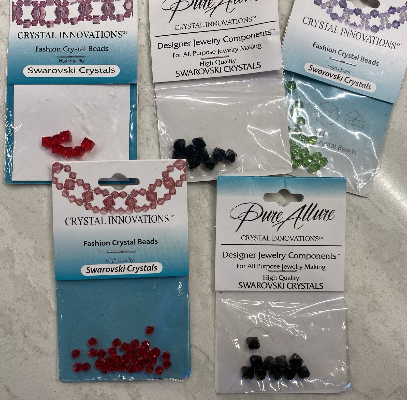 Crystal Innovations & Pure Allure Swarovski Crystal Fashion Beads New In Package