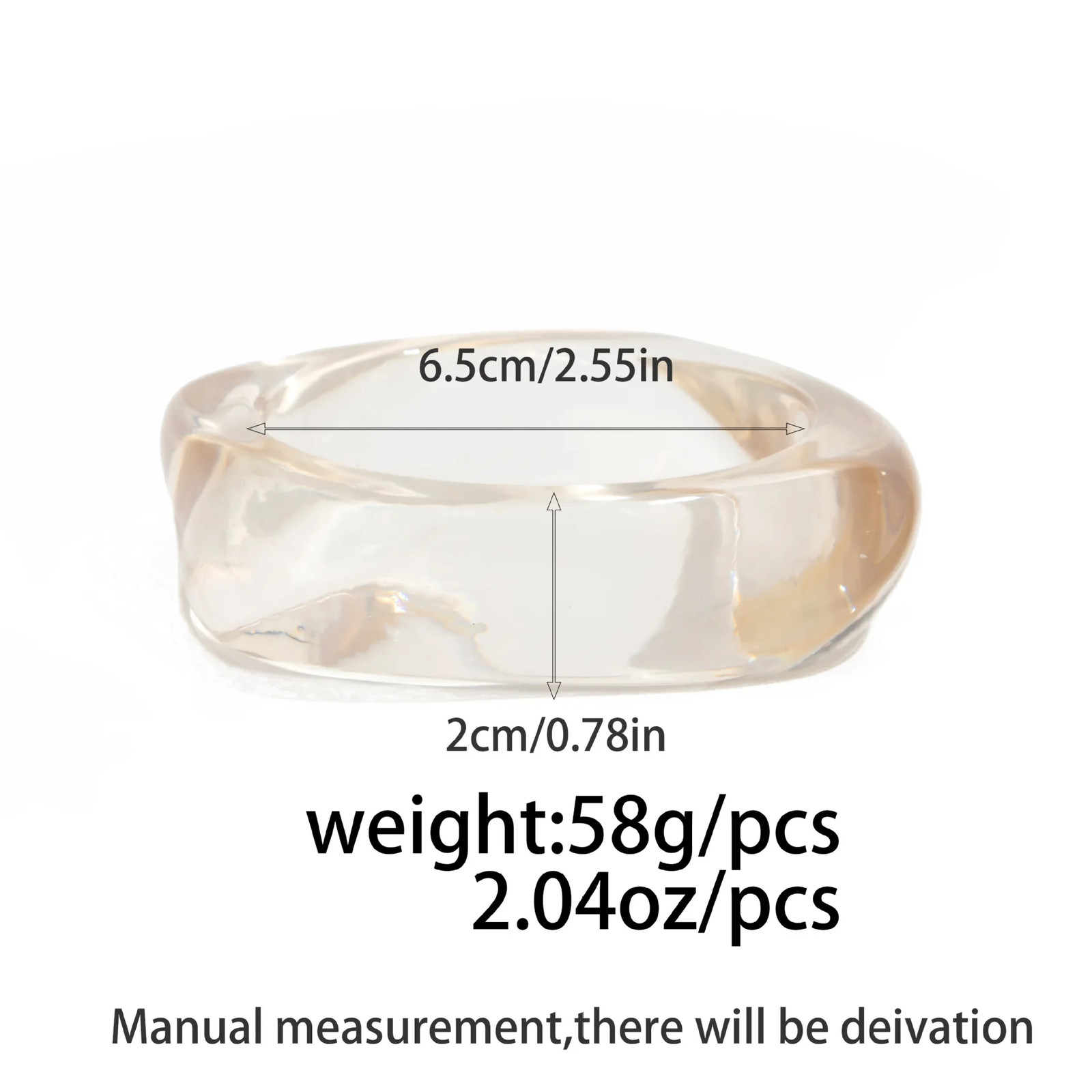 Acrylic Resin Cuff Bangle Women Silver Tone Geometric Round Layered Jewelry