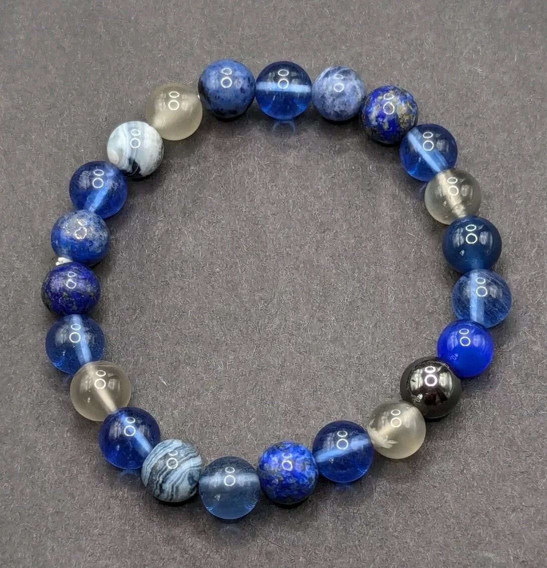 Women’s Stylish Everyday 8mm Beaded Stretch Bracelet (16cm) Small Wrist: U-Pick