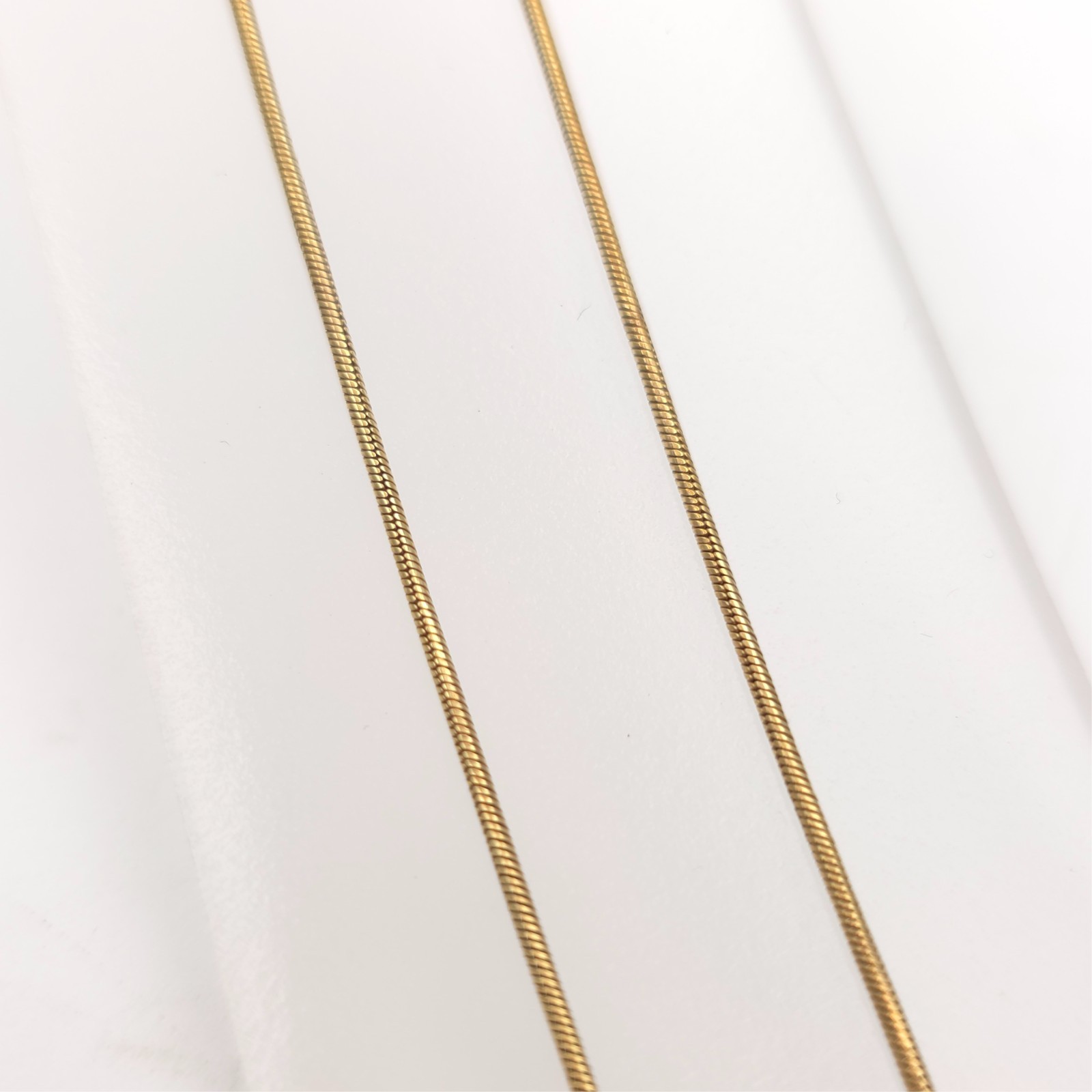 9ct Yellow Gold Vintage Round Snake Chain – 18″ Inch / 46cm