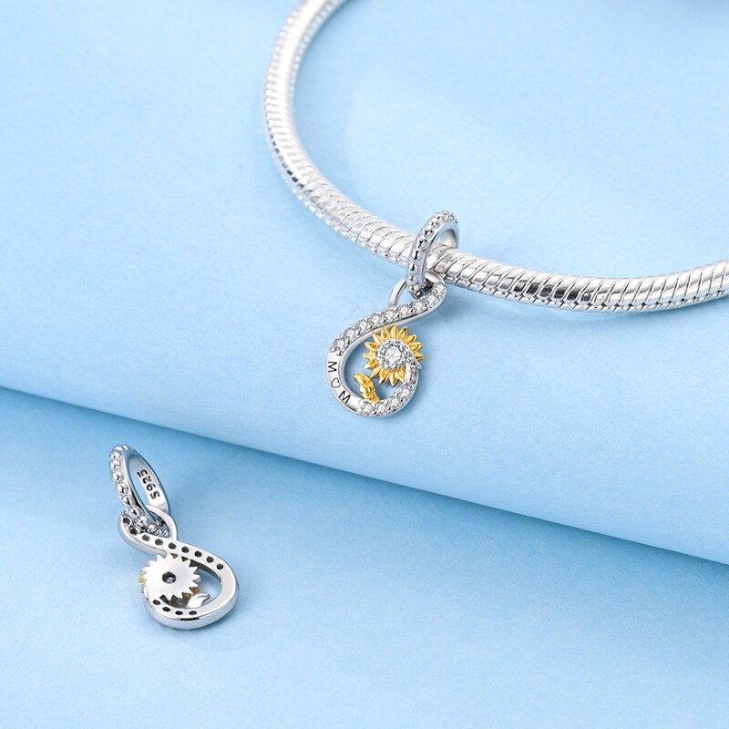 Optional Original 925 Sterling Silver Flowers Charms AAA CZ For Women Bracelets