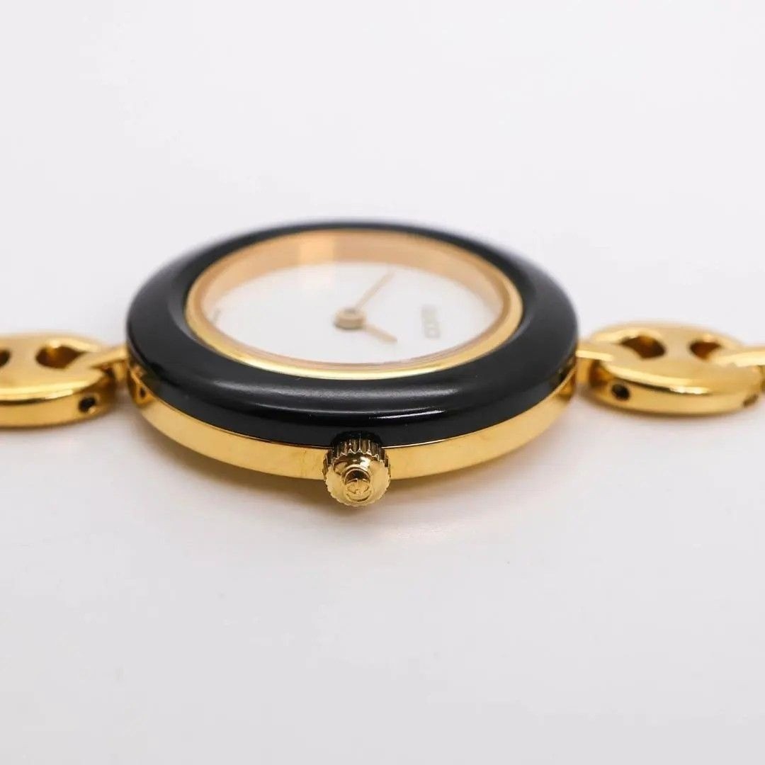 GUCCI Change Bezel 6 Colors 1100L Women’s Gold Watch with Box Card