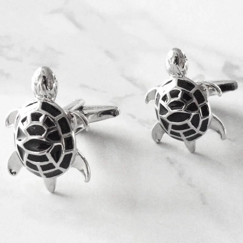 Metal Sea Turtle Cufflinks French Men’s Daily Casual Business Shirt Cuff Links