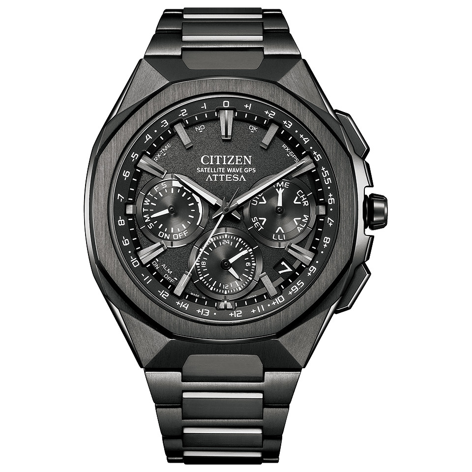 CITIZEN Attesa CC4105-69E Black Titanium Satellite Wave GPS Eco-Drive Watch 44mm