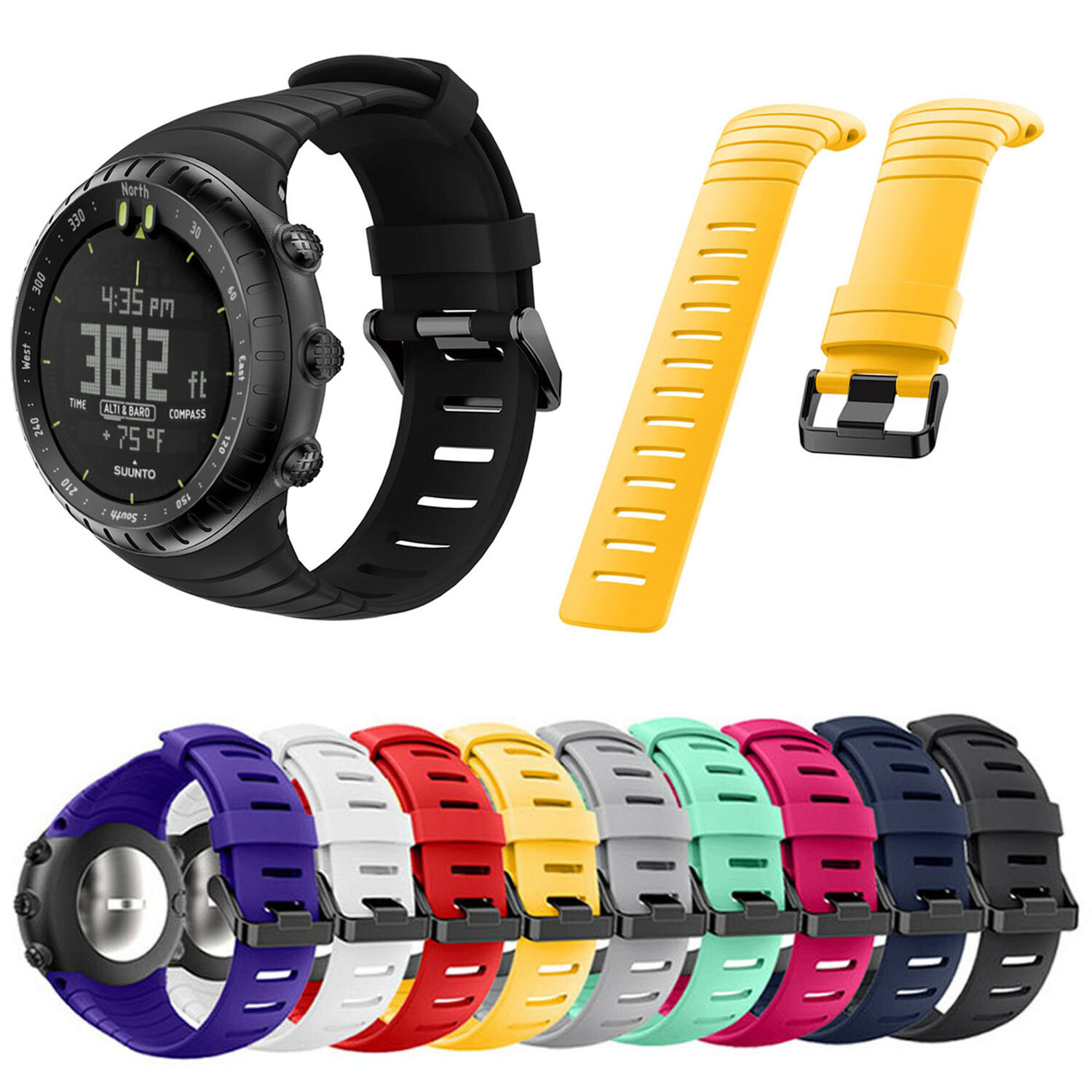 Silicone Sport Strap for Suunto Core Smart Watch Band Rubber Bracelet with Tool